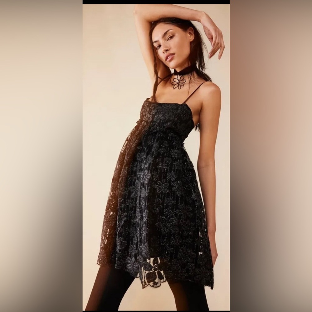Free people Glitter babydoll dress